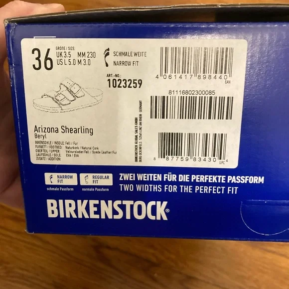 Birkenstock arizona shearling beryl sandals-suede size36 EU (US 5-5.5) - Picture 7 of 8